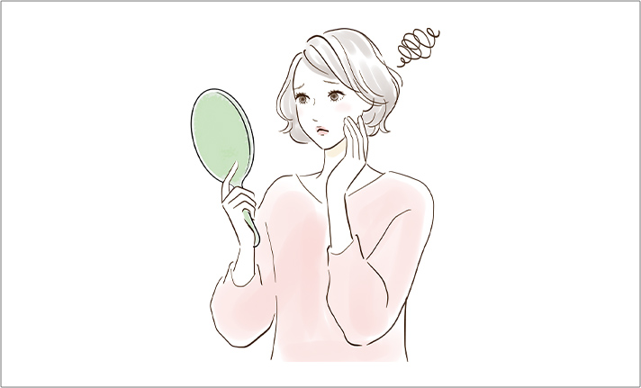 顔の脂肪が下垂の画像
